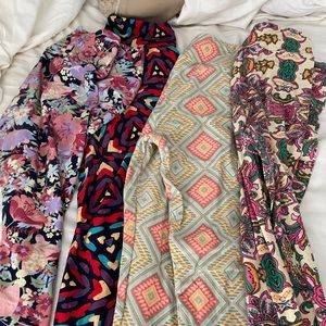 Lot of 4 lularoe leggings size OS